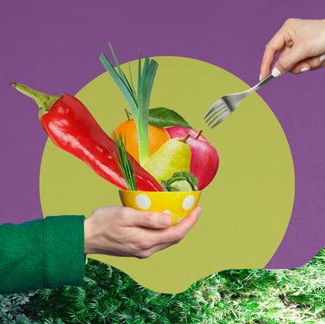 eating bowl of vegetables collage of hands eating fruit and vegetables