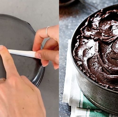 The easy way to line a baking tin
