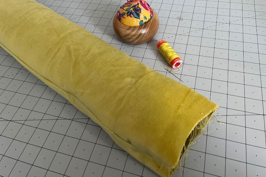 seal the end, how to make a draught excluder, budget crafts, winter crafts,