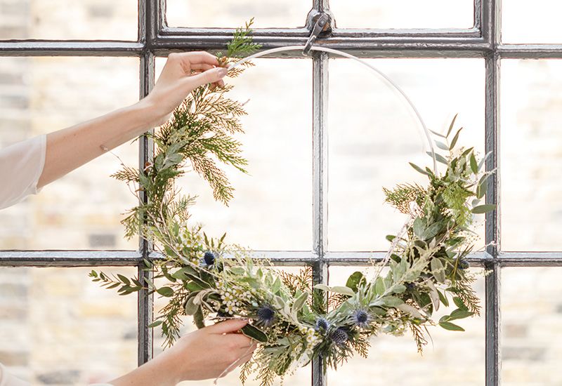 How to Make a Modern Metal Wreath - Average But Inspired