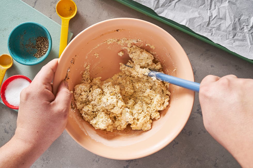 ricotta mixture getting mixed in bowl