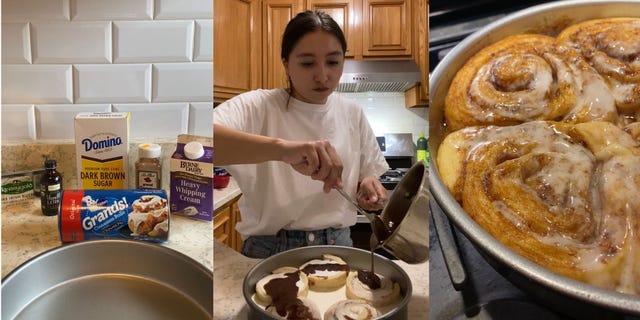 We Made The Viral TikTok Cinnamon Rolls - Heavy Whipping Cream Cinnamon ...