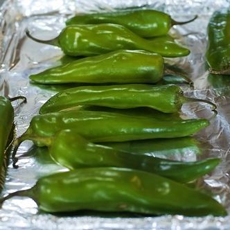 how to roast green chilies