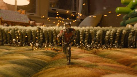 scott lang gets tiny in a scene from ant man, the 12th movie if you want to watch all the marvel movies in order