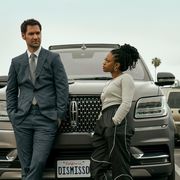 manuel garcia rulfo as mickey haller, jazz raycole as izzy in the lincoln lawyer