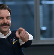 jason sudeikis in “ted lasso,” now streaming on apple tv