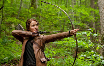 jennifer lawrence as katniss everdeen in the hunger games