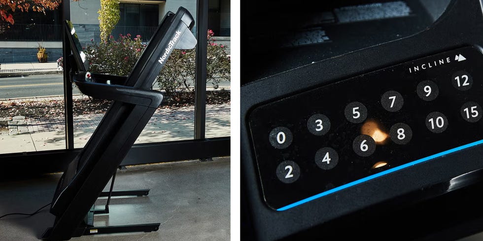 incline treadmill showcasing control panel