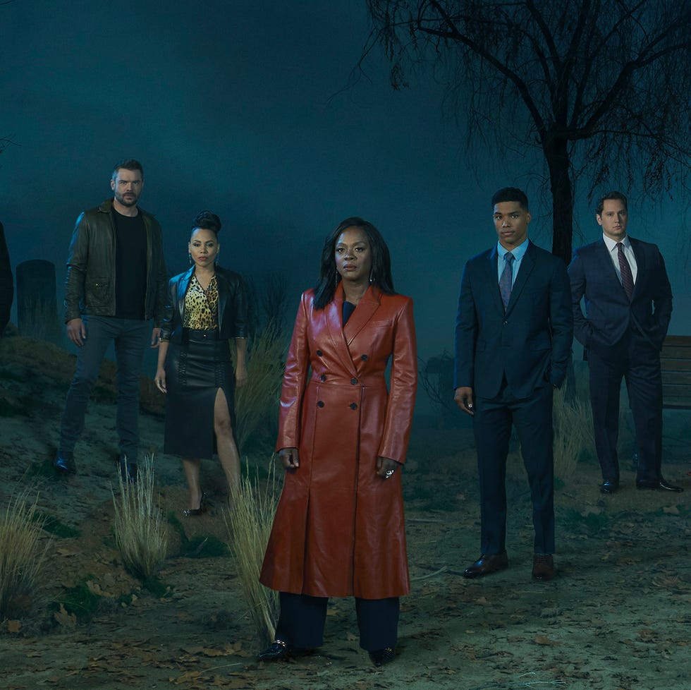 BILLY BROWN, CHARLIE WEBER, AMIRAH VANN, VIOLA DAVIS, ROME FLYNN, MATT MCGORRY, AJA NAOMI KING, CONRAD RICAMORA, LIZA WEIL, JACK FALAHEE how to get away with murder abcs how to get away with murder stars billy brown as detective nate lahey, charlie weber as frank delfino, amirah vann as tegan price, viola davis as professor annalise keating, rome flynn as gabriel maddox, matt mcgorry as asher millstone, aja naomi king as michaela pratt, conrad ricamora as oliver hampton, liza weil as bonnie winterbottom, and jack falahee as connor walsh brian bowen smith via getty images