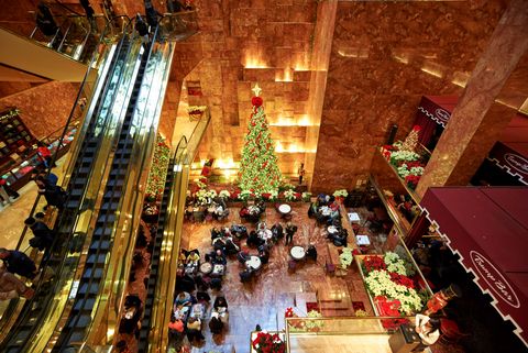 The sumptous interior of the Trump Towers. 5th Avenue, Manhattan, New York City, USA