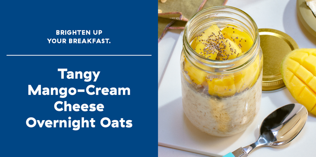 mango cream cheese overnight oats