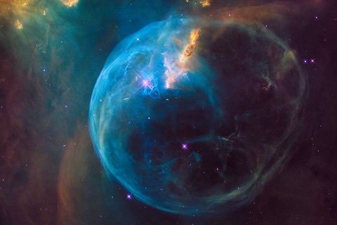 the bubble nebula, snapped by hubble space telescope