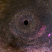 an illustration of a black hole drifting through the milky way galaxy