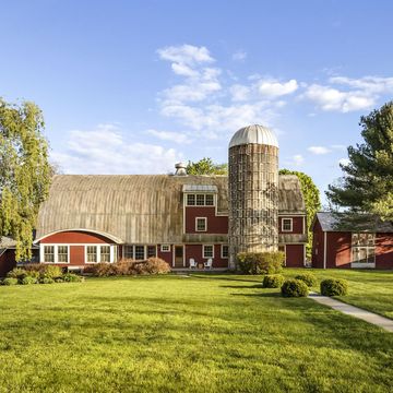 red converted dairy barn farmhouse
