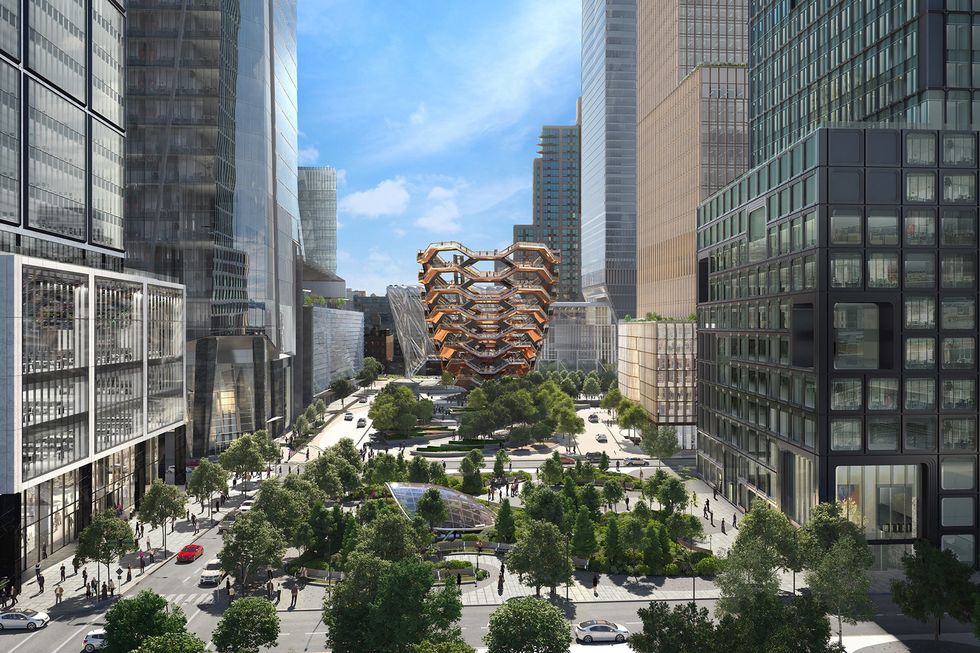 View of Hudson Yards, Looking South from the No. 7 Subway Station