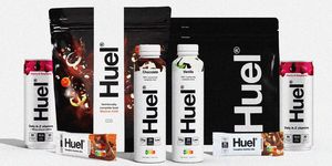 a bundle of huel products that are analysed and reviewed by an expert in the article including the powder and drinks