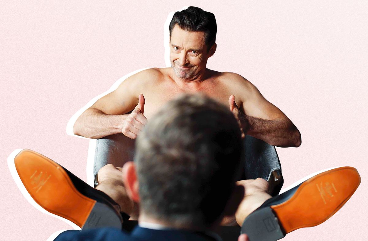 hugh jackman wearing only rm williams