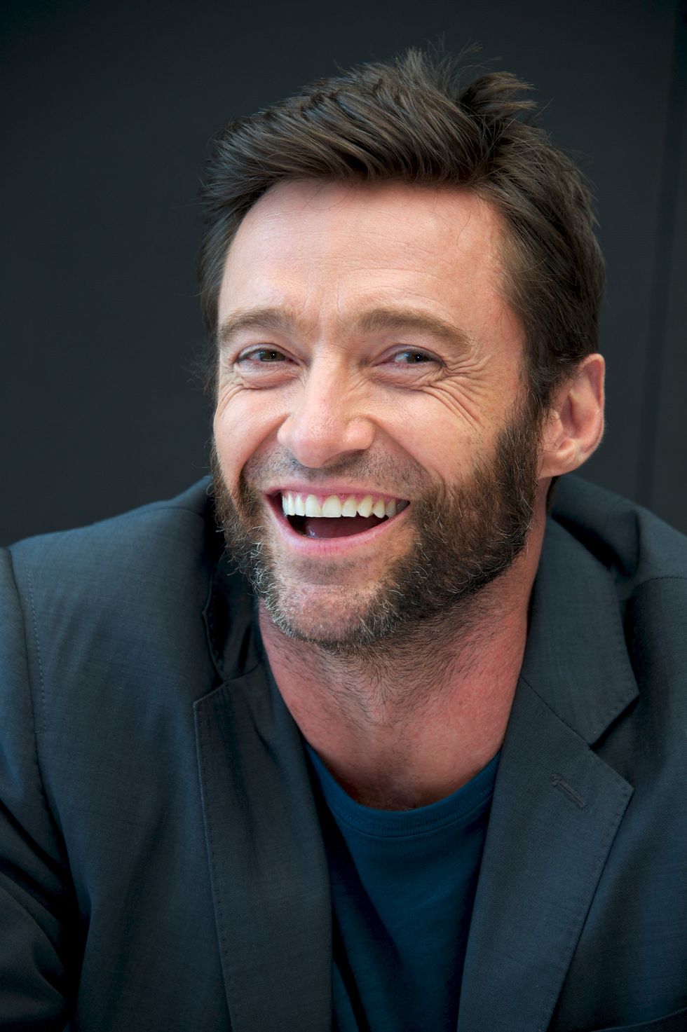 jackman with the wolverine mutton chops at a press conference for ﻿the wolverine﻿ in 2013