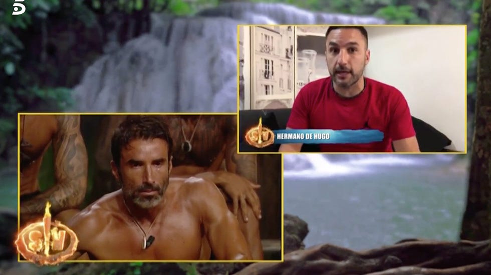 Bruno Sierra tranquiliza a HUgo en Supervivientes