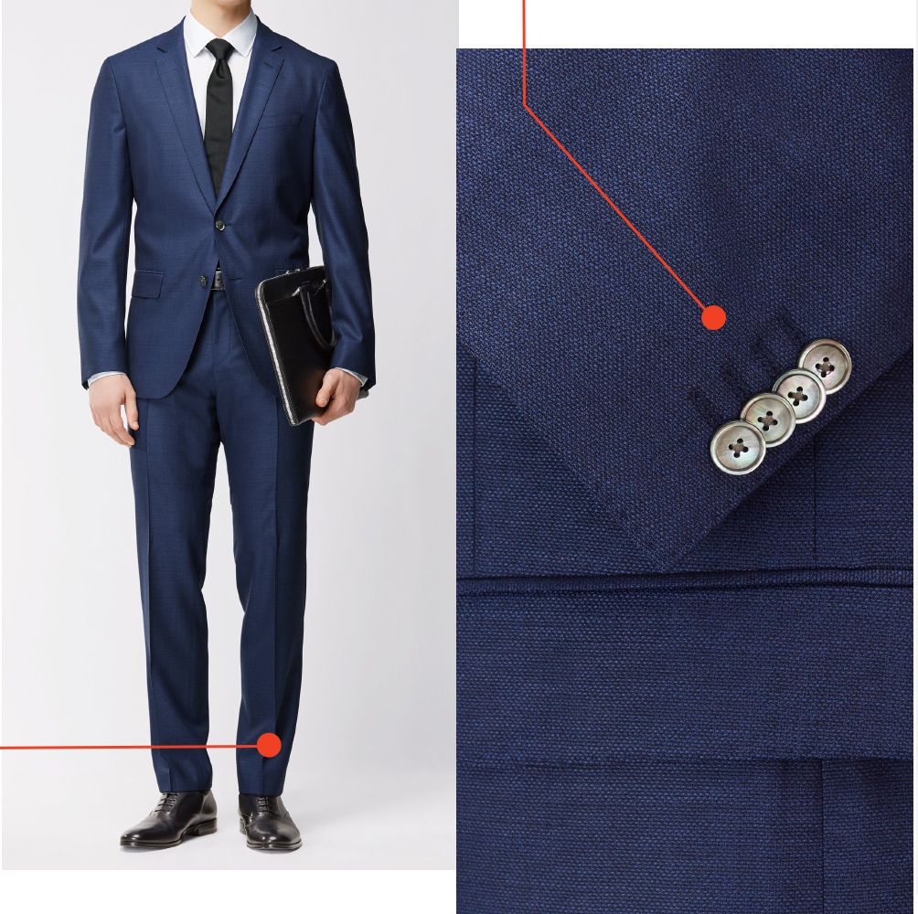 High Quality Men Business Two Buttons Suits Blazer Fashion Big V
