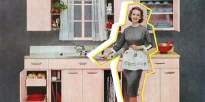 Housewife In Pink Kitchen