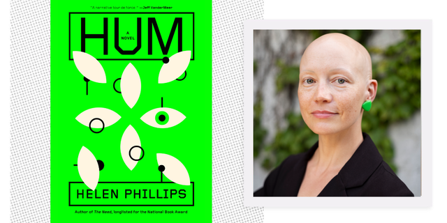 обложка книги «Hum» Хелен Филлипс с изображением Хелен Филлипс, позирующей перед камерой