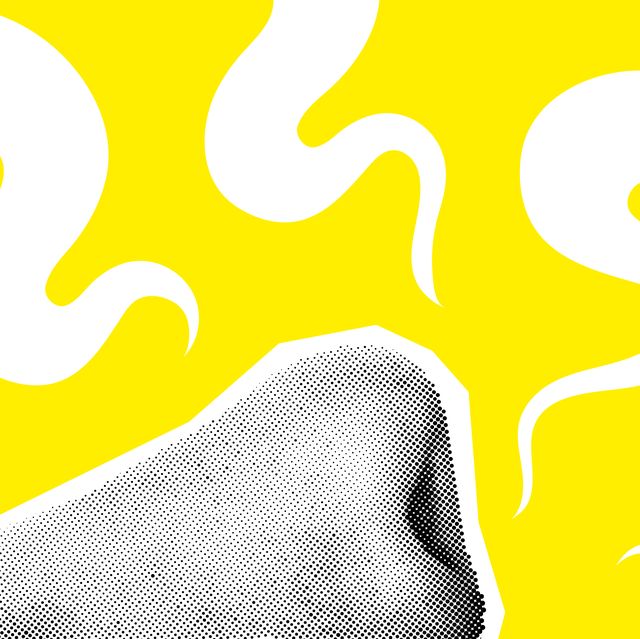 human nose breathes in odors vector collage halftone