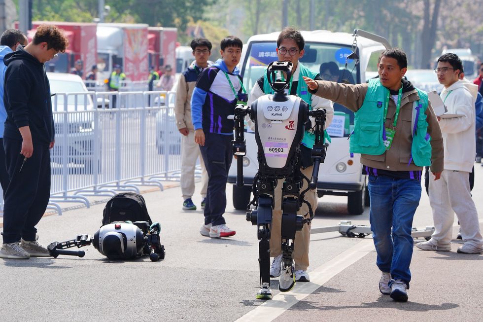 beijing showcases world's first humanoid half marathon