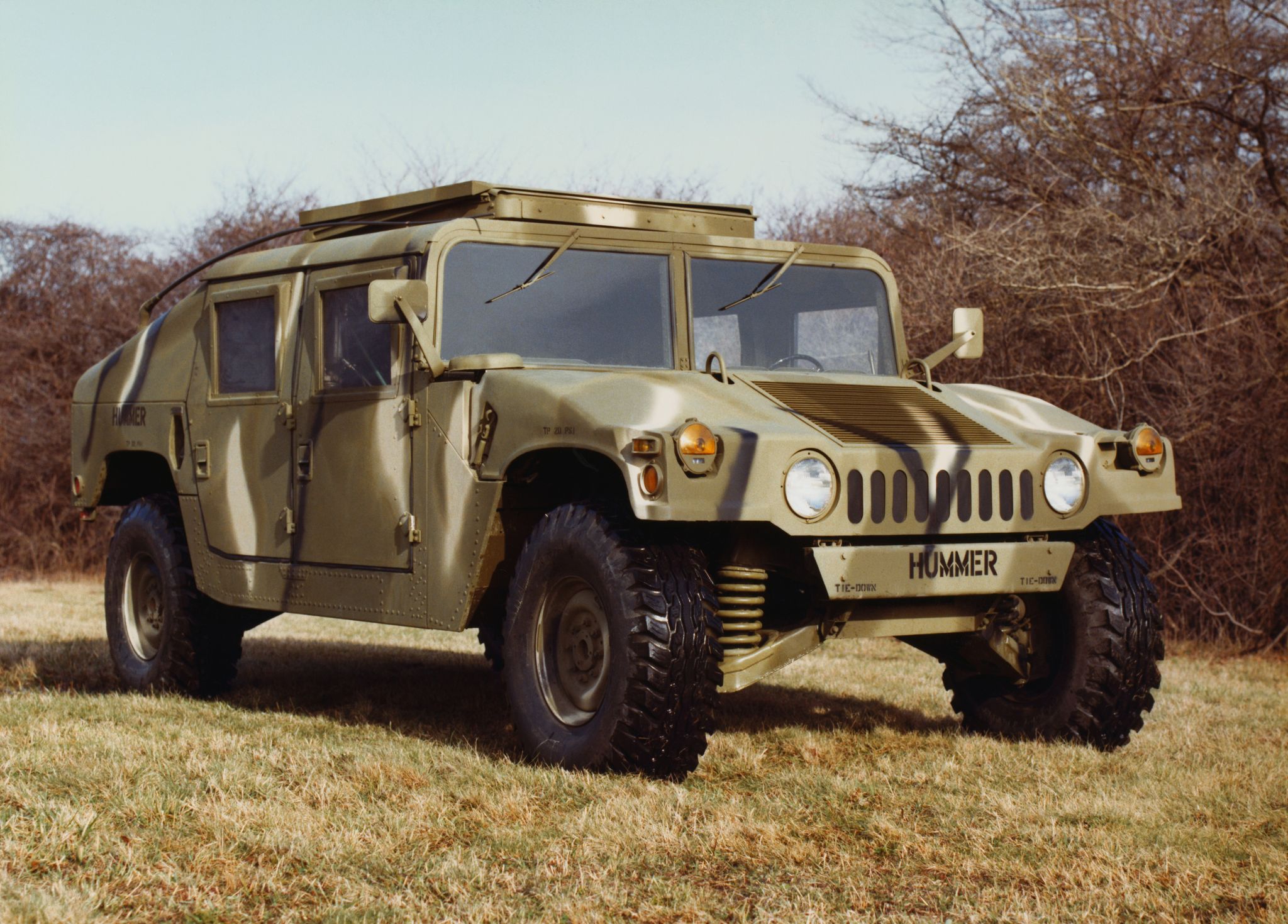original caption detroit, michigan am general corporation, a subsidiary of american motors corporation has been awarded a 12 billion contract by the us army march 22th, to build a low slung, diesel powered 1 14 ton tactical vehicle called the hummer the new all terrain vehicle, short for high mobility, multi purpose wheeled vehicle, will be assembled near south bend, indiana the contract is estimated to create 800 jobs in the first year and up to 1,400 over its five year life the hummer will be the successor to the jeep