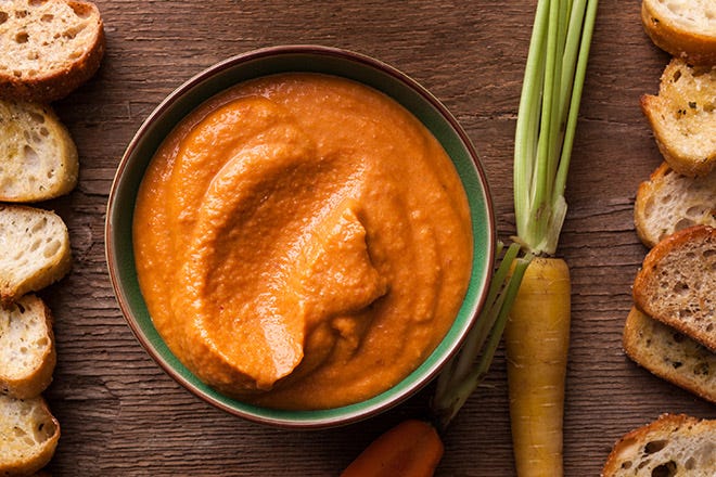hummus de zanahoria