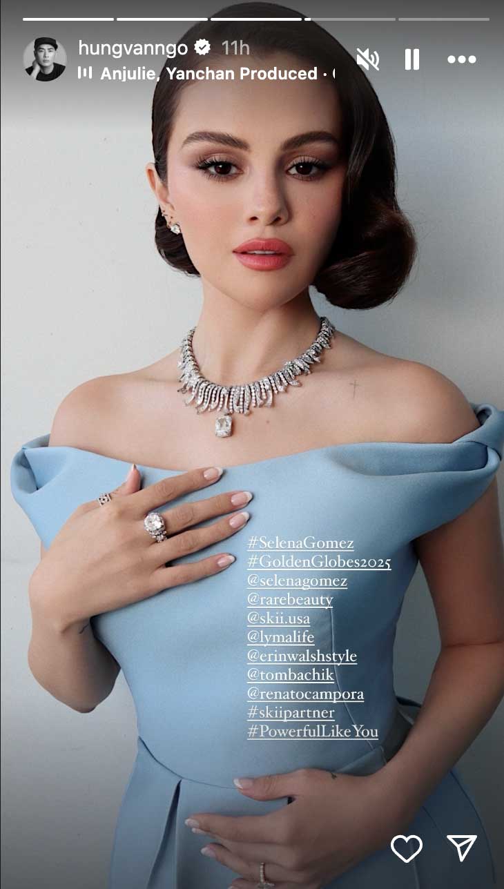 selena gomez at the golden globes 2025