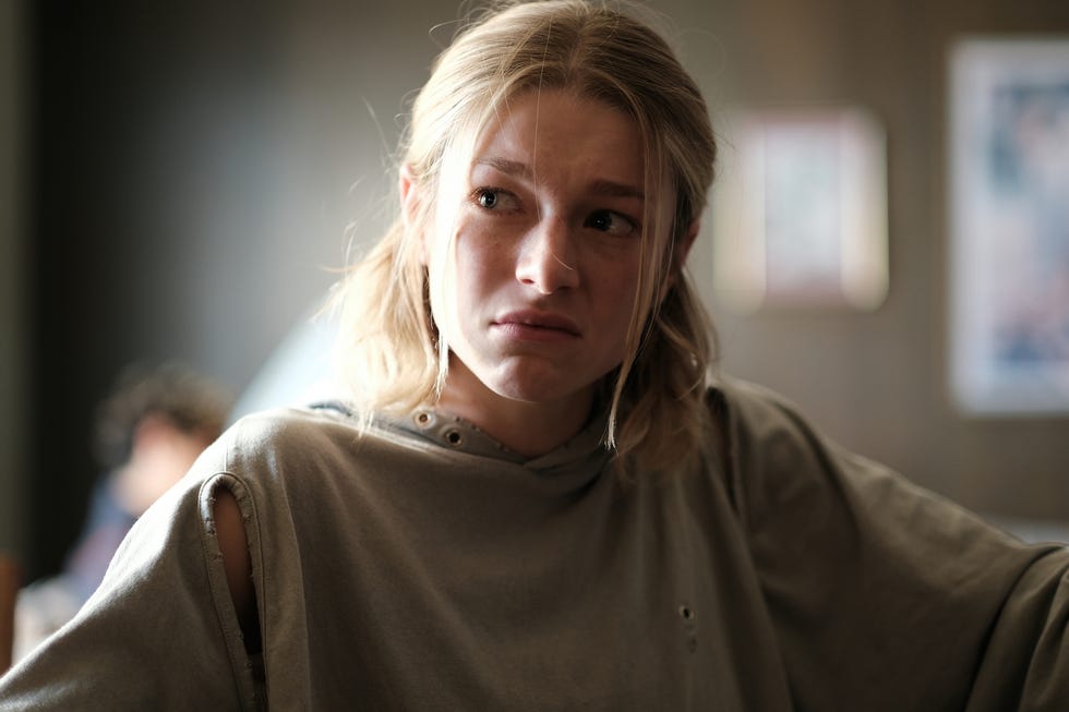 a person with blonde hair