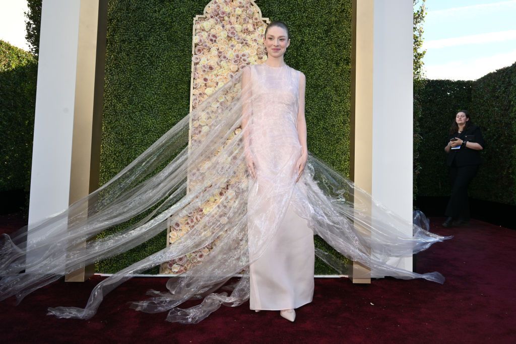 Hunter Schafer Wears A Translucent Gown To The 2024 Golden Globes   Hunter Schafer At The 81st Golden Globe Awards Held At The News Photo 1704703366 