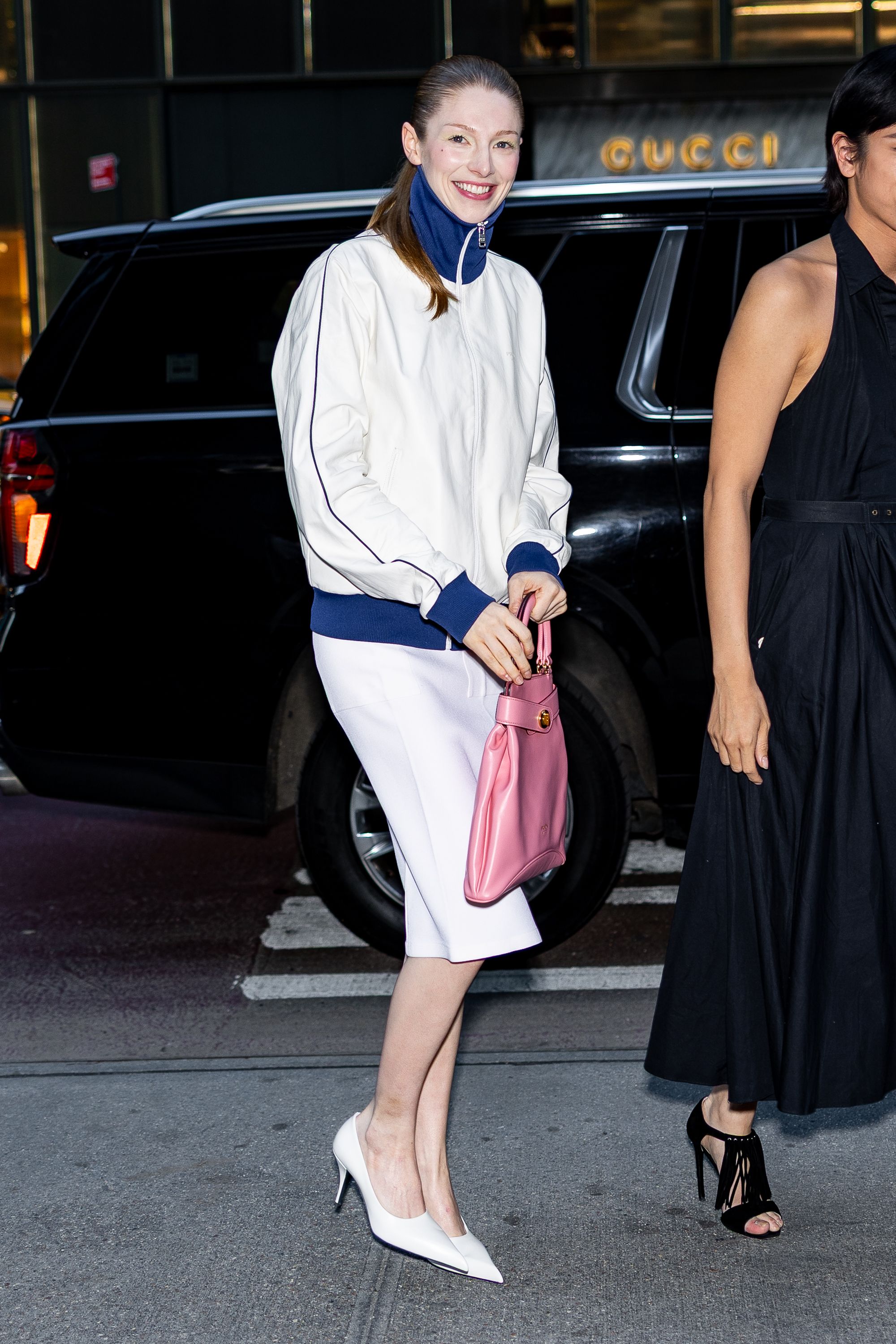 Hunter Schafer Nails Androgynous Dressing at the Opening of a Prada Men’s Store