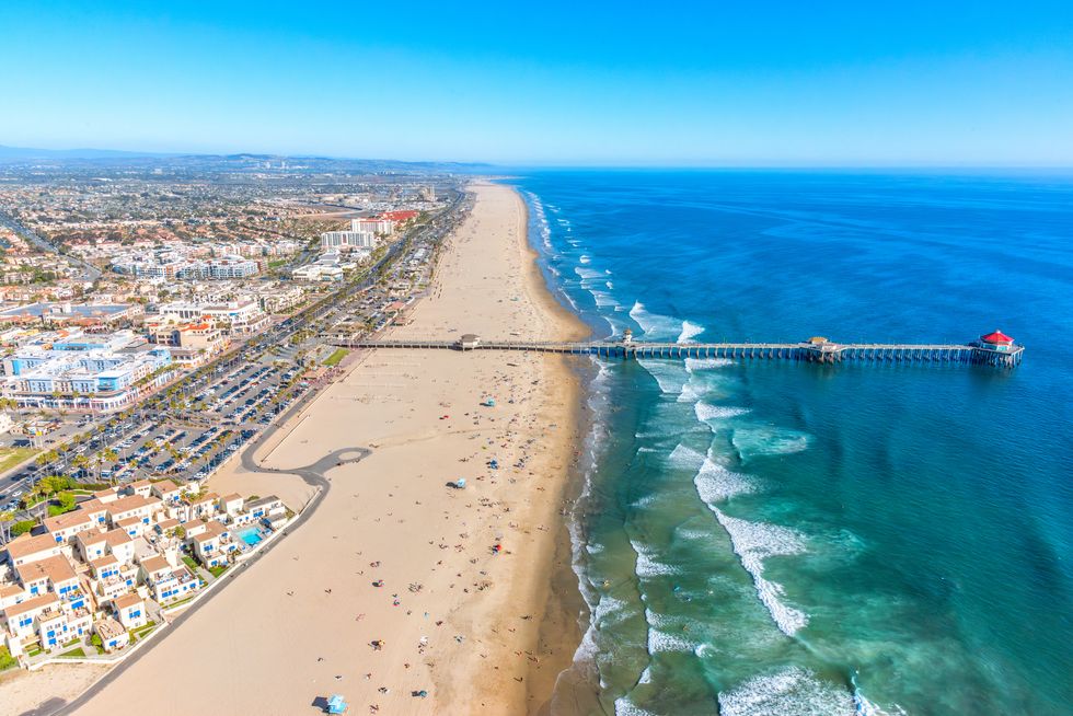 huntington beach california aerial