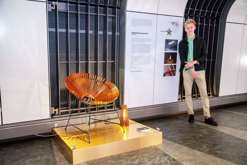 Huw Evans and his chair for Rado Star Prize