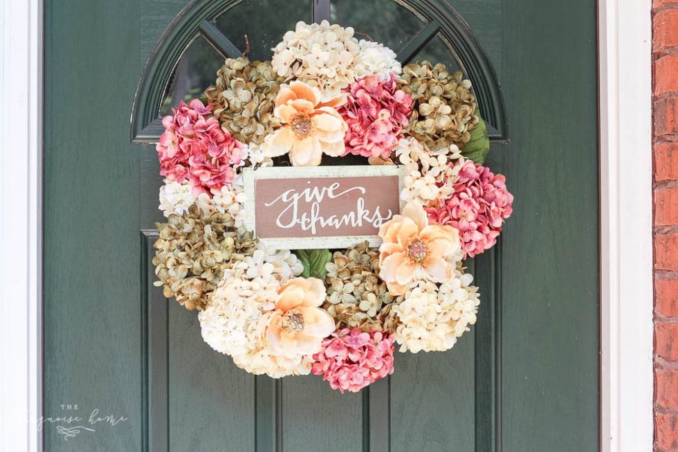 hydrangea thanksgiving wreath