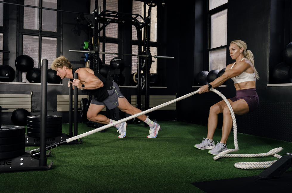 sled push, sled pull, slitta, hyrox