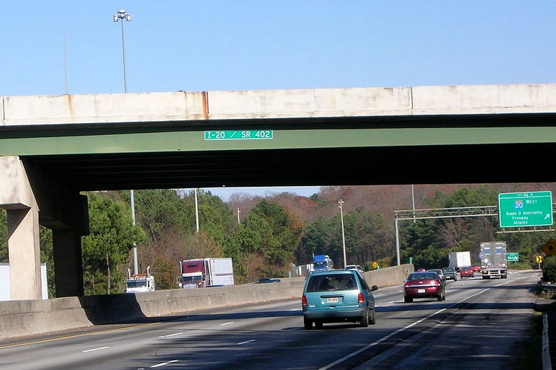 i 285i 20 intersection east of atlanta, ga