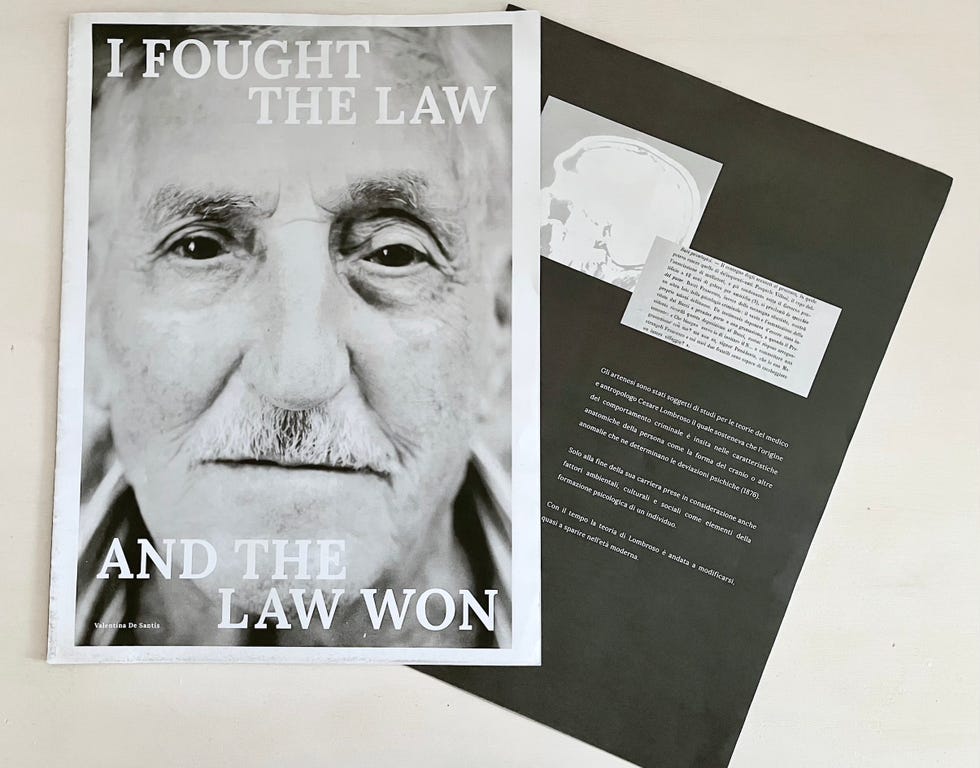 valentina de santis, fanzine, i fought the law and the law won