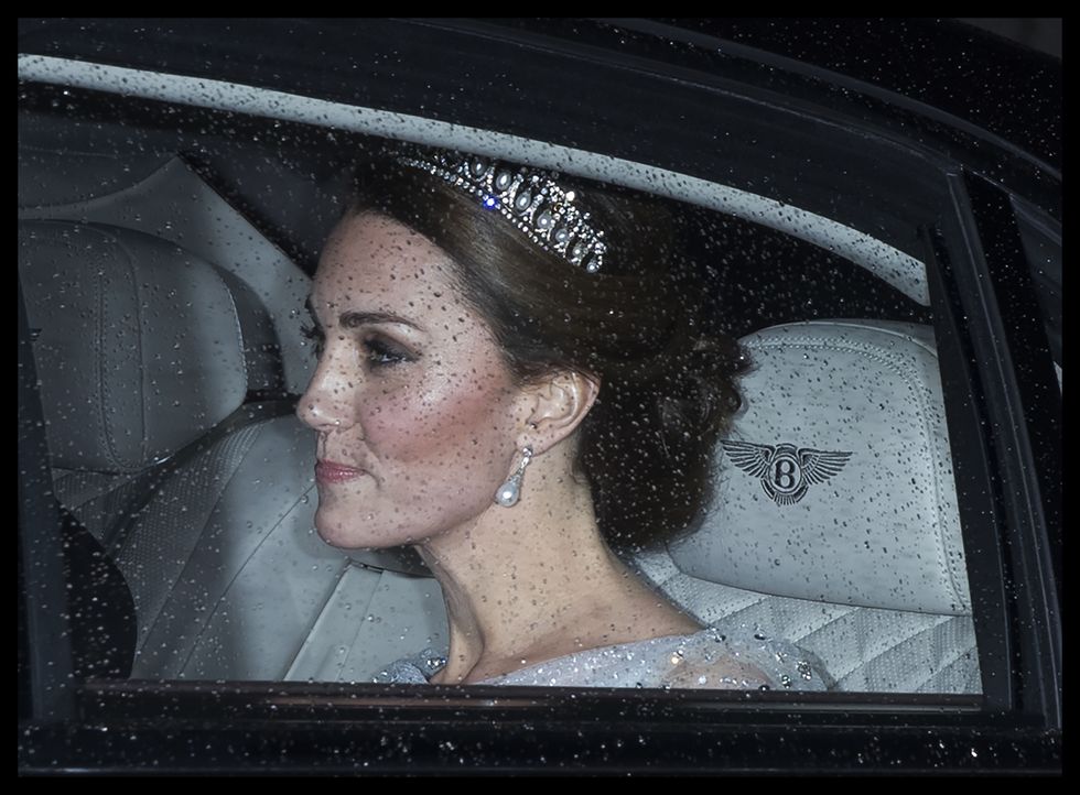 Kate Middleton arriving at the Queen's Diplomatic Reception