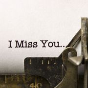 typed i miss you on old fashioned typewriter