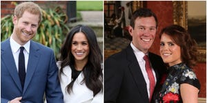 prince harry, meghan markle, princess eugenie, and jack brooksbank