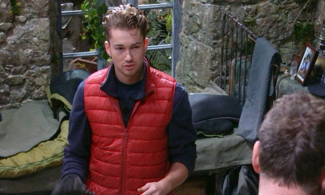 i'm a celebrity, shane richie, aj pritchardstrict embargo   no publication before 2200 gmt monday 23rd november 2020 editorial use only
mandatory credit photo by itvshutterstock 11029971cl
chores are becoming a chore   aj pritchard and shane richie
im a celebrity get me out of here tv show, series 20, gwrych castle, wales, uk   23 nov 2020