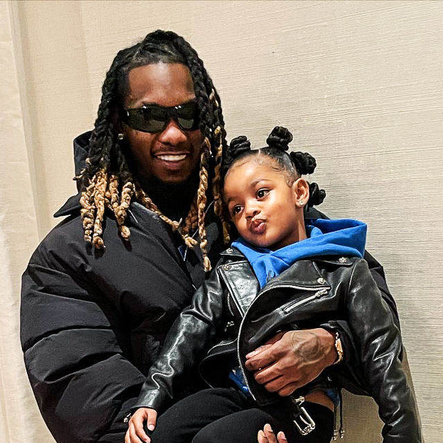 Offset & Cardi B's Son Wave Plays With Money: Photos