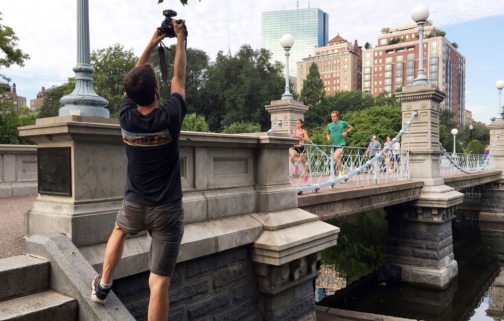Ian taking photos of the runners