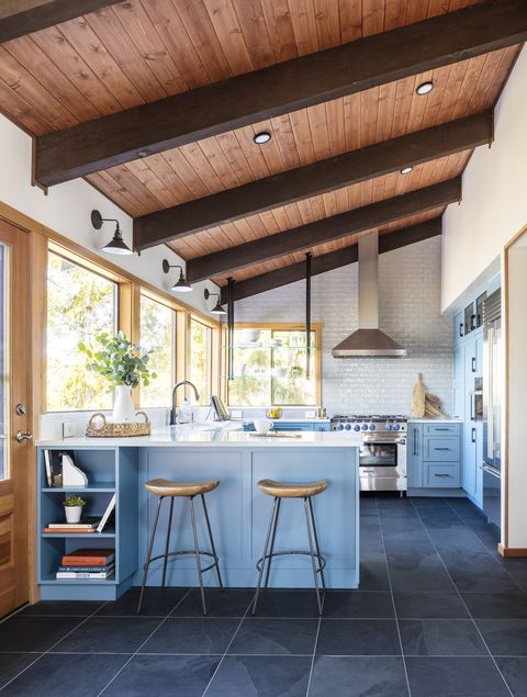 kitchen trends 2023 wood paneling ceiling