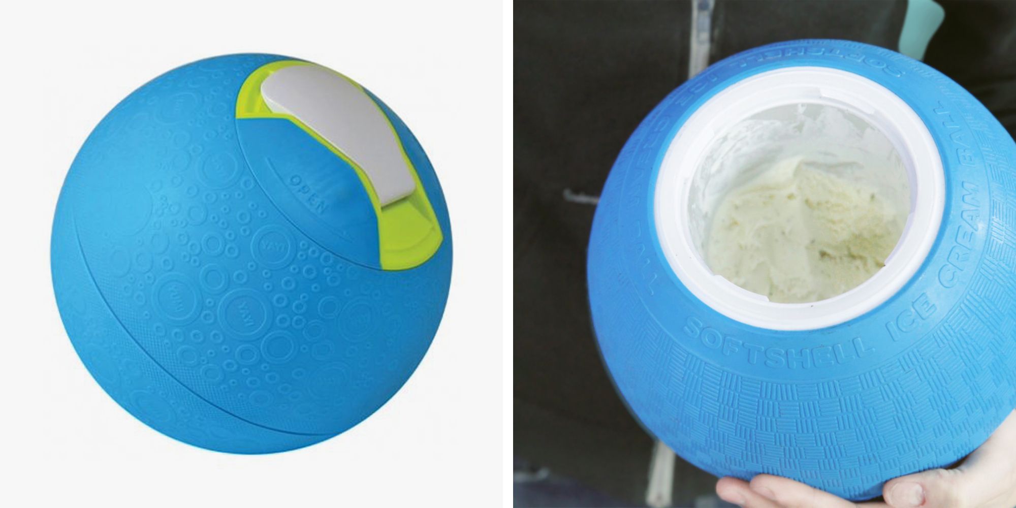 Yay Labs SoftShell Ice Cream Ball Blue, Pint Size Sports
