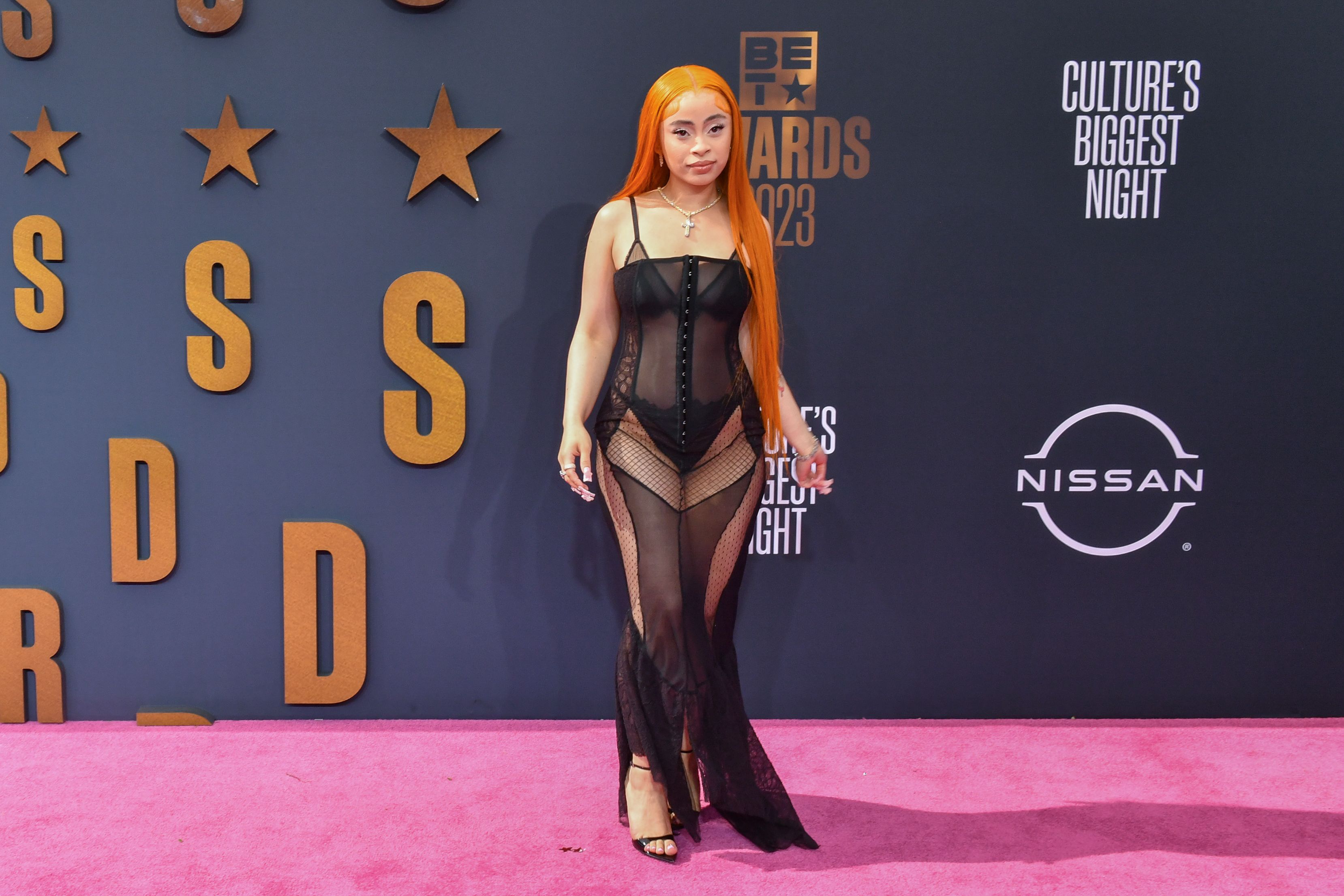 Ice Spice Slays at the BET Awards in See-Through Gown