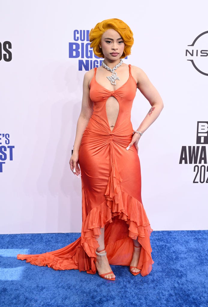 Ice Spice Wears Vintage Versace At The 2024 BET Awards